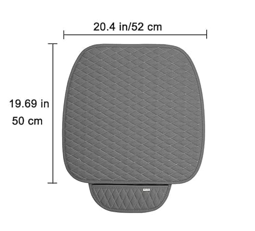 Image of Car Seat Mat Vehicle Seat Cover Car Seat Cushions Front Single Seat Cover (Pack of 02) (Car Seat Cover Grey)