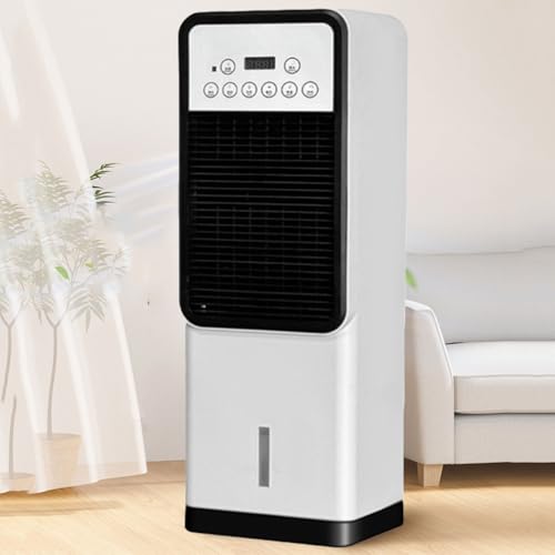 GWFBLID Aire Acondicionado Portatil Silencioso 3 en 1 Enfriador de Aire Evaporativo Sin Tubo Exterior 3L Tanque Agua 3 Velocidades Viento Temporizador 12H 120° Oscilación Ventilador de Enfriamiento