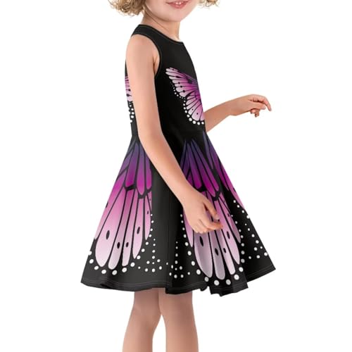 Scoop Neck High Waist Sleeveless Flowy Hem A Line Midi Dress for Girls Size 3-163