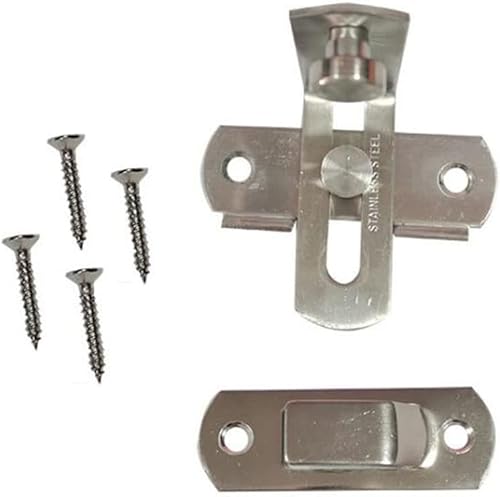 Miniatura 2 de Cerradura de puerta especial de perno de acero inoxidable de 90 grados, Cerradura de ángulo recto, Cerradura de puerta abatible, Hebilla de puerta