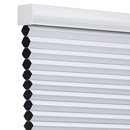 Changshade Pantalla celular sin cable y opaco, plisada en forma de panal con el diámetro de 3,8 cm, sombra de ventana y persiana, 48 pulgadas de ancho, blanco CEL48WT72C