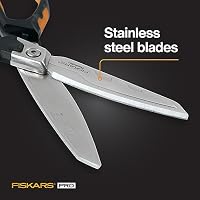 Fiskars Pro 8" PowerArc Shop Shears, Heavy Duty Serrated Utility Scissors — image 4