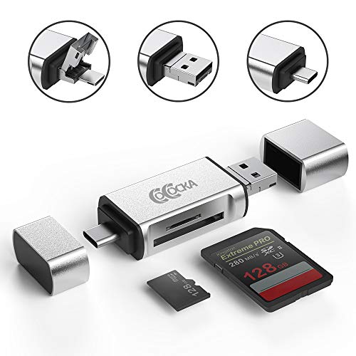 USB SD Card Reader, 3-in-1 USB to SD Card Converter USB OTG Adapter