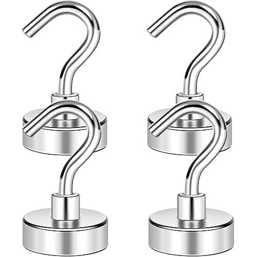 Lovimag 25LB-SILVER 4PACK Cruise Magnets For Door, 25Lbs Magnet Hooks For Cruise Cabin,Strong Magnetic Hooks cover