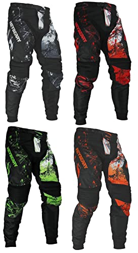 HEYBERRY Motocross Enduro Quad Hose schwarz orange Gr. L
