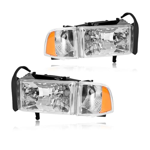 OKSIWA Headlights Assembly for Dodge Ram 1500 1994-2001,for Dodge RAM 2500 3500 1994-2002, OEM Style Replacement Headlamps, Factory Fit Headlight Housing, Plug & Play by OKSIWA - Used condition - US$75.93