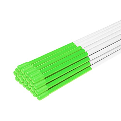 YIDIE Driveway Markers Snow Stakes 48 inch Green Plow Stakes Reflective Fiberglass, Pack of 25 for Parking Lots, Walkways