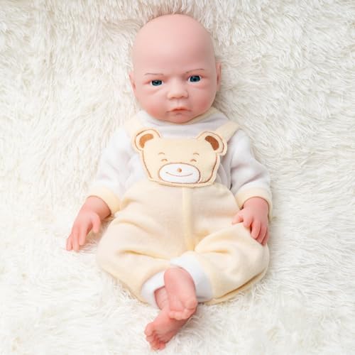 Muñeca Reborn Realista 18 Pulgadas Silicona Niño miniatura 1