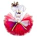 NNJXD Unicornio Arco iris Tutú Primer Cumpleaños Trajes de 3 piezas Mameluco + Falda + Diadema de oro (1 año, Rojo)