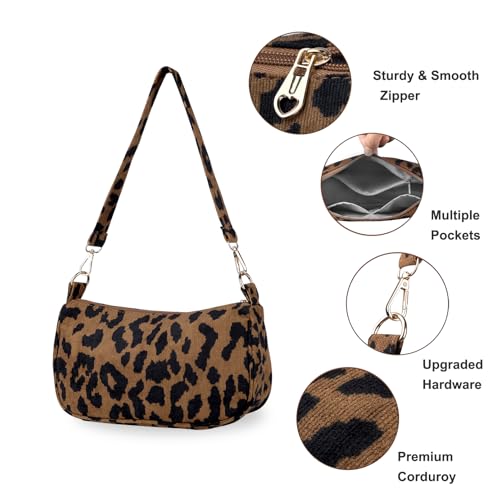 Bolso pequeño de hombro para mujer en pana miniatura 4