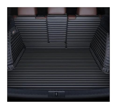 Tapis de coffre en cuir PU pour BMW X5 E53 5 places avec finitions rayées haut de gamme