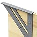LJJYD Dreiecklineal aus Aluminiumlegierung, Winkelmesser mit hoher Präzision, imperialer Anschlagwinkel, Werkzeug für Tischleringenieur, imperial, für Tischler, Rahmen, Dach, Gebäude