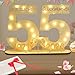 Seutgjie Deko 55 Geburtstag Frau Mann, 1971-2026 Geldgeschenke Geburtstag 55 Originelle Holz Schild Gästebuch mit LED Lichterkette für Männer Frauen Jubiläum Tischdeko