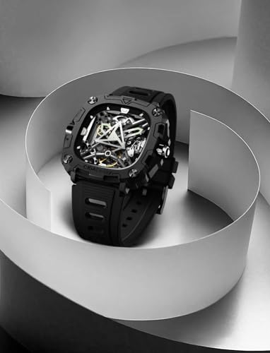 Image of CIGA Design Silicone Series X Eye Of Horus Automatic Grey Dial Men's Analog Watch - X051-Bb01-W5B, Band Black