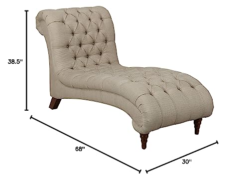 Lexicon Waverly Textured Fabric Tufted Chaise, 30" W, Brown #TOP25