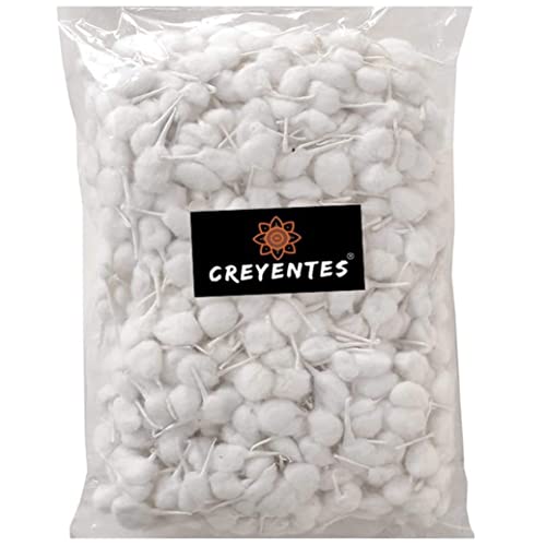 Raw Cotton Diya Wicks Round- Phool Vaat Batti Vathulu 750 in 1 Pa...