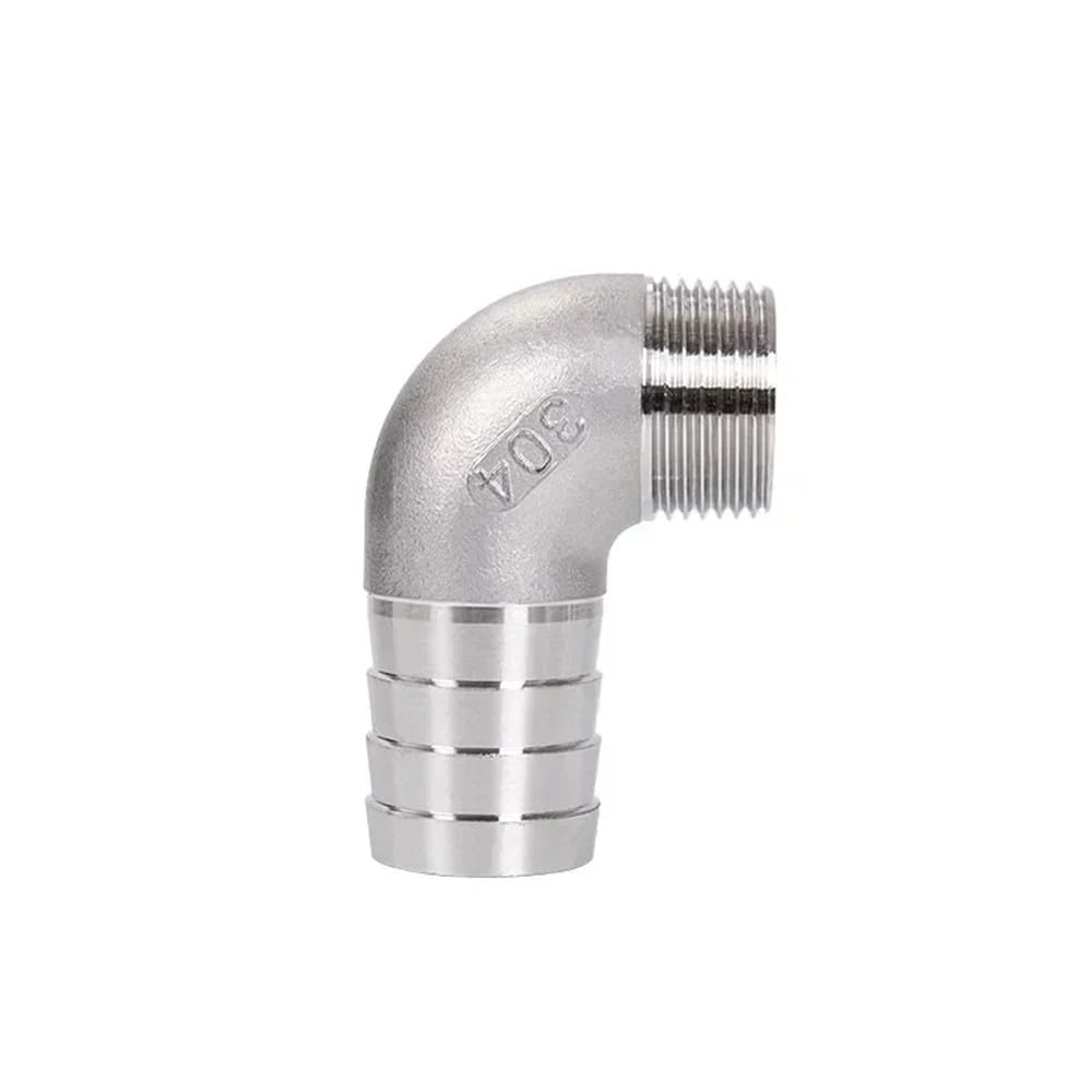 Raccordo filettato maschio DN15 1/2" BSPT in acciaio inox, raccordo per tubo flessibile, per utensili idraulici, attacco da 38 mm, 1"
