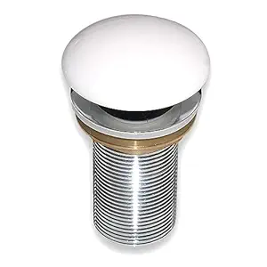 Emartt Full Thread Ceramic Waste Coupling for Wash Basin in White Color | Full Threaded Pop Up Waste Coupling | Sink Waste Coupling | Waste/Drainer Coupling 5 Inch (5 Inches)