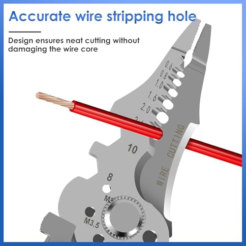 Image of COOLCOLD Wire Stripper and Cutter | All in 1 Multifunction Stainless Steel, Wire Cutter, Wire Crimper, Cable Stripper, Wiring Tools and Multi-Function Hand Tool (Gray)