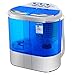 Pralki Przenośna Pralka Dwukomorowa, Mini Cicha Pralka 2,2 Kg + Pojemność Suszenia 2 Kg, Inteligentny Czas, Do Mieszkania, Domu, Hotelu, Akademika 55,5 X 37,5 X 59 Cm (Kolor: Standardowy)