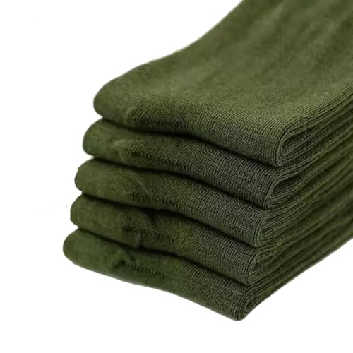 10 Pairs Men Sock Thin Ankle Socks Cool soft Crew Socks (Army Green)2