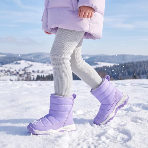 Stelle Toddler Snow Boots Girls Lightweight Warm Winter Shoes(LA,9MT) - image 7