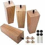 KOCENT 4Pcs Sofa Legs | 6 inch Vintage Couch Hardware Accessaries | Great Wooden Furniture Replaceme