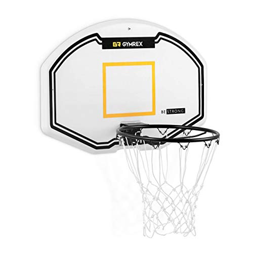 Gymrex Canasta de Baloncesto Tablero con Montaje a Pared GR-MG41 (Tablero: 91 x 61 x 2,7 cm, Aro: Ø 42,5 cm, Resistente a la Intemperie) Cover