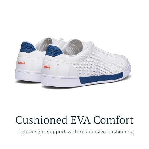 Image of SWIMS Breeze Tennis Knit Sneakers for Men, Lightweight Breathable Knit Upper, EVA Cushioned Midsole, Rubber Cup Sole, Low Top Casual Fashion Sneaker