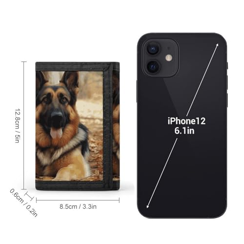 Wallet for Men - Slim Trifold Wallet, German Shepherd Dog Money Clip, Coin Purse with 8 Credit Card Holder2