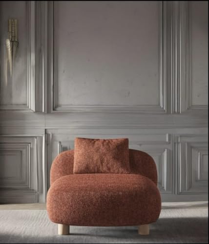 Image of LEGACY OF COMFORT Kane Chaise Lounge Two Seater Diwan for Living Room Orange