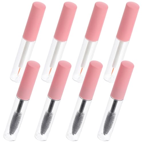 EPIGEIST Tubos de Rímel Vacíos 5 Ml Tapa Rosa Envases para Delineador de Ojos y Pestañas Set de 8 Piezas 4 Tubos de Pestañas Suministros de Maquillaje Portátiles y Sellados para Uso