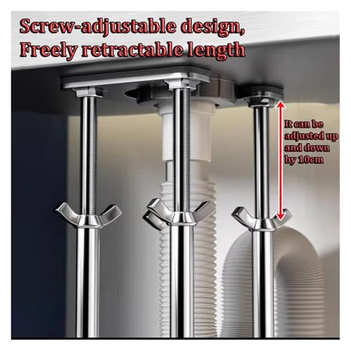 Soporte ajustable para lavabo bajo encimera y patas resistentes de baño estancas 6