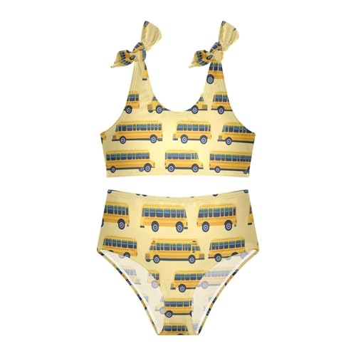Wusikd Yellow School Buses Girls Swimsuits Two Piece Swimwear Bikini Set for for Girls Size 3T3