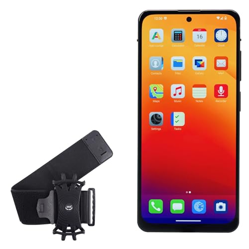 BoxWave Holster Compatible with Murena 2 - ActiveStretch Sport Armband, Adjustable Armband for Workout and Running - Jet Black