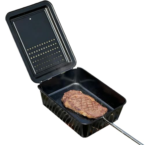 Wezalget Palomitero de Campismo | Olla de Cocina Plegable Antiadherente,Pequeño Palomitero con Mango Largo | para Picnic, Senderismo, Viajes, Cocinar, Aire Libre, Parrillada, Barbacoa, Fideos