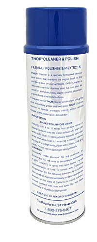 Thor 18 Oz Stainless Steel Cleaner & Polish: Clean and Polish Stainless Steel Appliances Including Brass, Copper, Aluminum, Formica and Porcelain Surfaces (3)