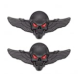 CARRUN 3D Skeleton Skull Emblem Car Badge Sticker Car Side Rear Front Hood Trunk Door Fender Bumper