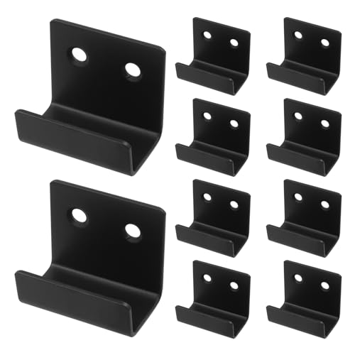 Image of 10 Pcs Wall Hanger, Stainless Steel Wall Mounts - Heavy Duty Hooks for Picture Frames, Mirrors (Black, Large)