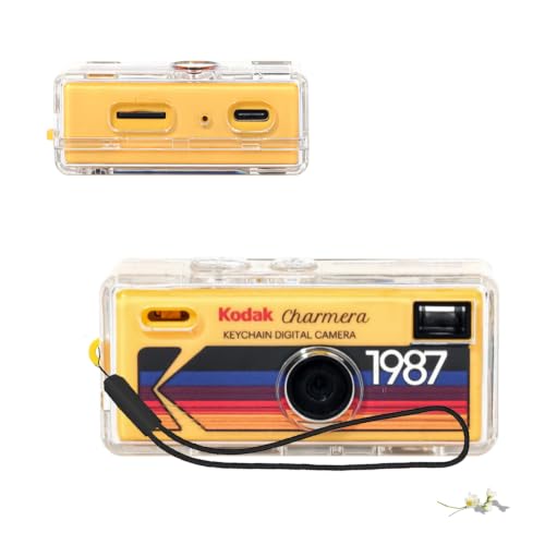 KODAK CHARMERA ��p PC �N���A�n�[�h�P�[�X�yQUXIAGUM�z �����Ռ��z�� ���h�~ �����ی�J�o�[ �X�g���b�v���t�� �~�j�f�W�^���J�����A�N�Z�T���[(�N���A)