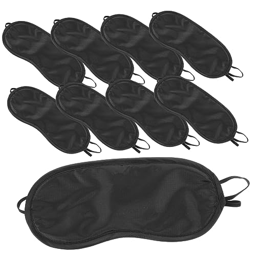 TOBBOMEY 16個 使い捨てアイマスク のそみ eye mask eye patch アイジェルマスク 映画 寝る 再利用可能なアイマスク 睡眠用パッド入りアイマスク ポリエステル Black