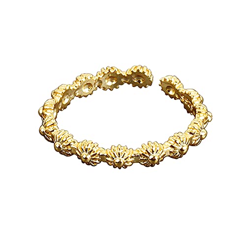 Bague fleur de soleil plaquée or, l'idée cadeau d'anniversaire mode pour femme