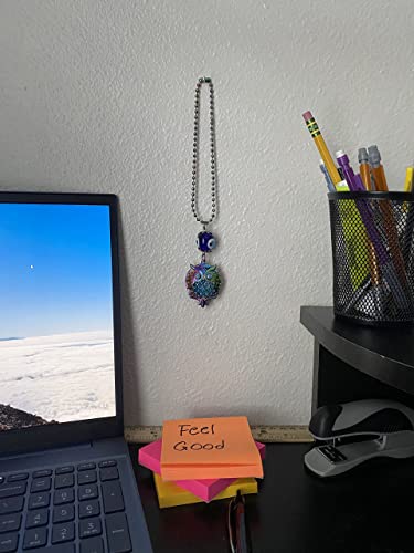 Luckboostium Essential Oil Diffuser For Car, Automobile Hanging Evil Eye Aromatherapy Diffuser Cage Pendant With Scent Pad, Aroma Diffusers, Small Car Diffuser Locket Charms For Anxiety Relief #TOP3