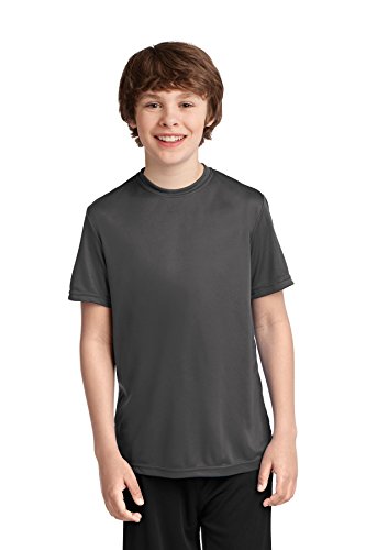 Port & Company Youth Essential Performance T-Shirt, Charcoal, X-Large