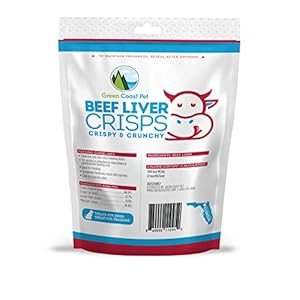 Beef liver crisps  8 oz | single ingredient air dried dog treats high protein low calorie made in usa perfect for training  rewarding   cucciolini doodles