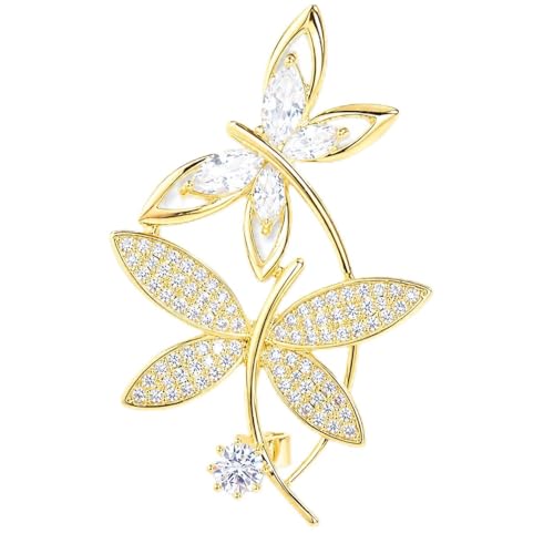 Image of 18K Gold-Plated Animal Brooch for Women Zirconia Pin Birthday Holiday Gift for Girlfriend Mother Wife