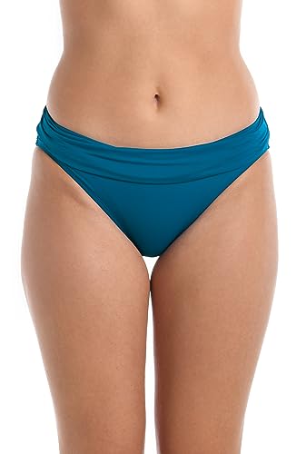 La Blanca Women's Island Goddess Banded Hipster Swimsuit Bottom, Ocean, 16