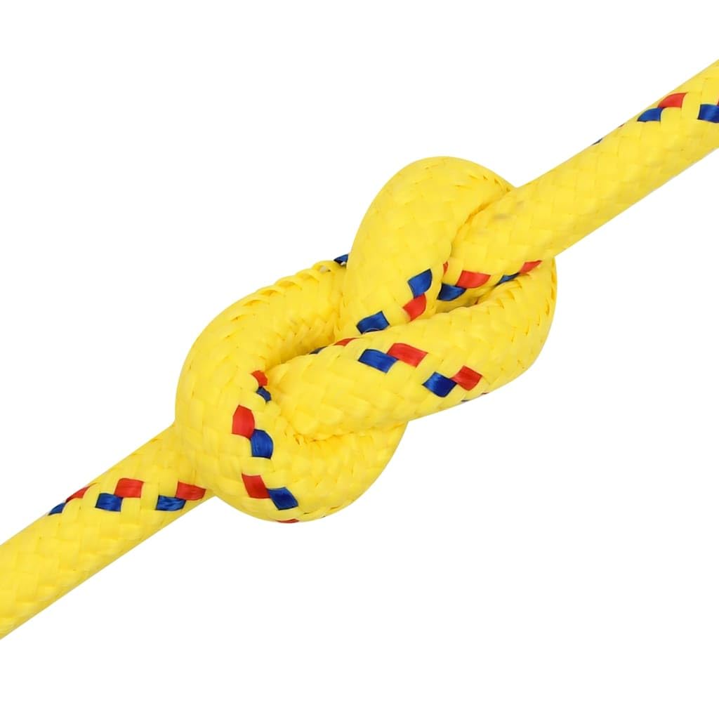 Cuerda de polipropileno de 16 mm y 250 m, color amarillo, para barco, vela, camping y transporte