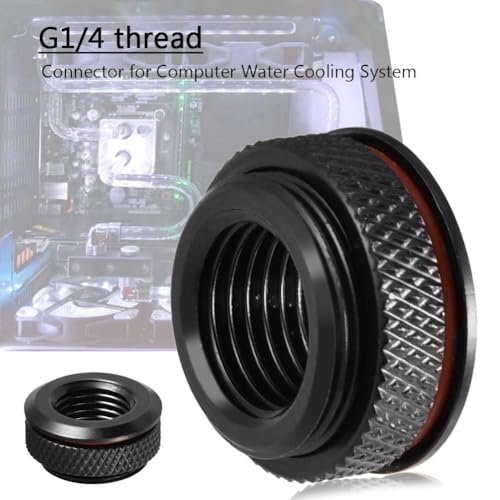 G1/4 Thread Twists Water Cooling Tube Fitting Connector, 18mm Pass Through Fitting PC Water Cooling System Soft Tube Connectors