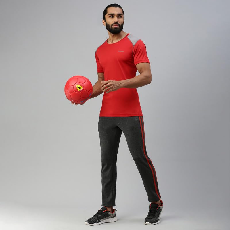 Image of sporto Men's Fast Dry Micro Fiber Solid Regular T-Shirt Half Sleeve|Charcoal